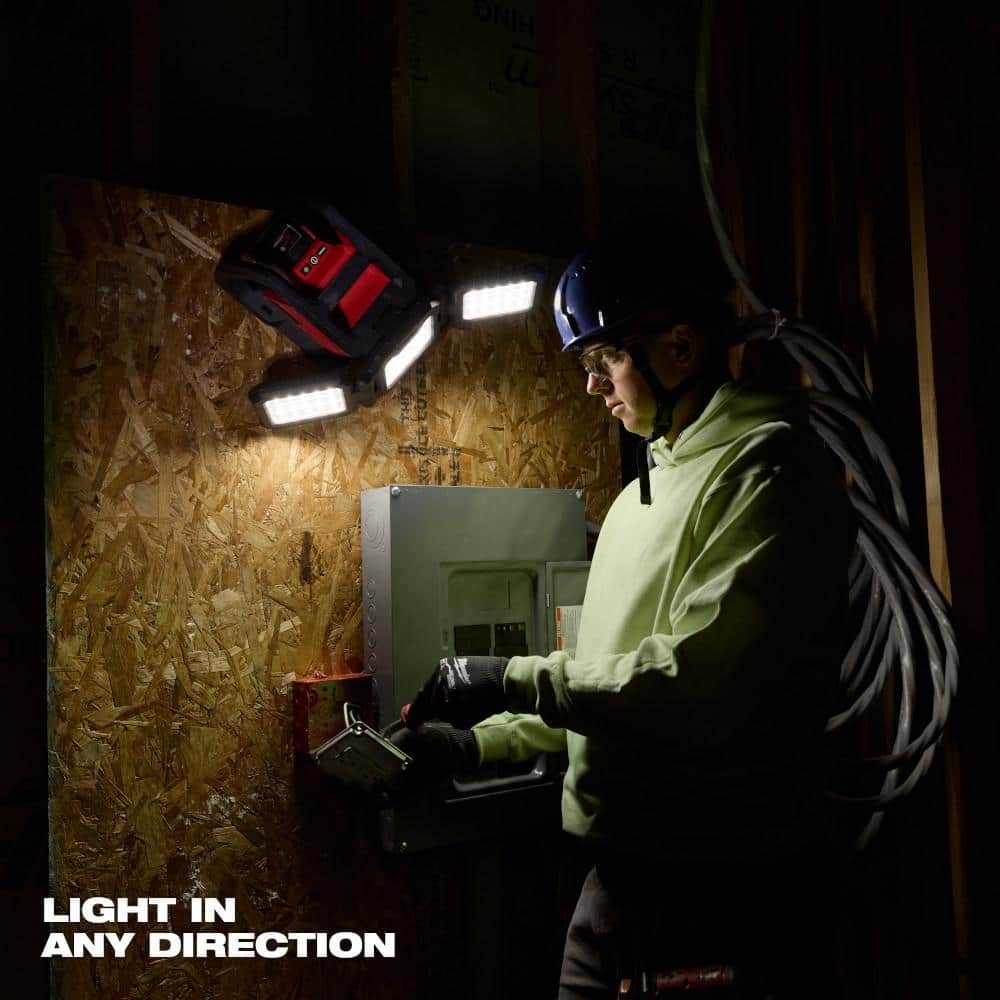 Milwaukee M18 18-Volt Lithium-Ion Cordless 4500 Lumens ROVER Dual Power Triple-Panel Flood & Area Light (Tool-Only) 2368-20 Milwaukee M18 18-Volt Lithium-Ion Cordless 4500 Lumens ROVER Dual Power Triple-Panel Flood & Area Light (Tool-Only) 2368-20
