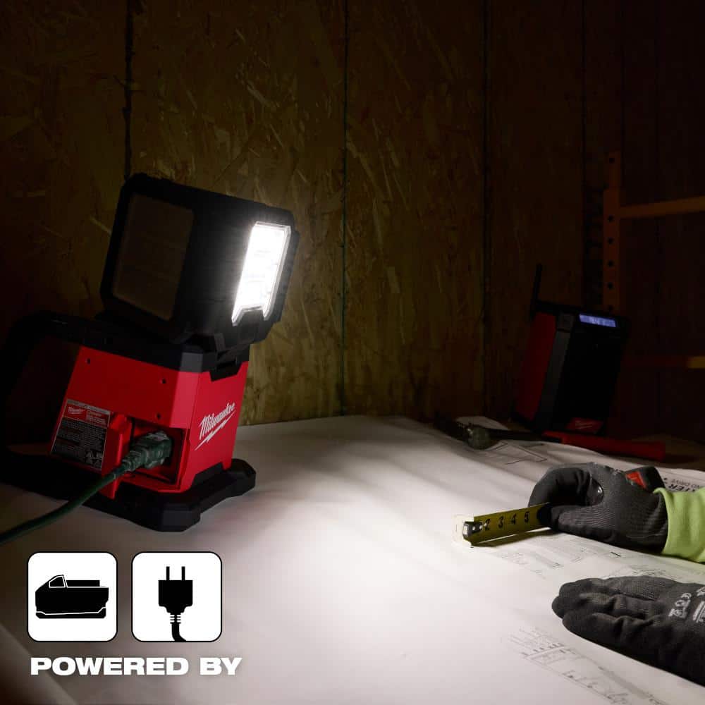 Milwaukee M18 18-Volt Lithium-Ion Cordless 4500 Lumens ROVER Dual Power Triple-Panel Flood & Area Light (Tool-Only) 2368-20 Milwaukee M18 18-Volt Lithium-Ion Cordless 4500 Lumens ROVER Dual Power Triple-Panel Flood & Area Light (Tool-Only) 2368-20