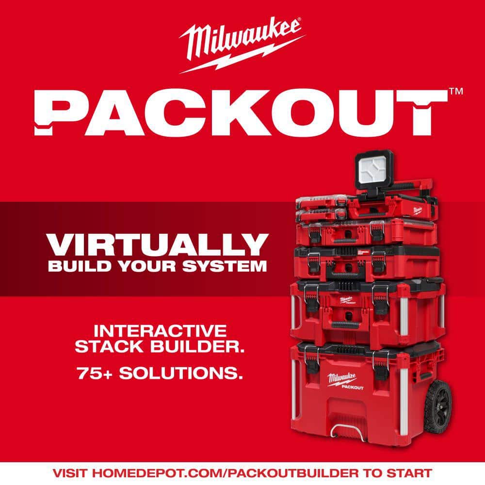 Milwaukee M18 18-Volt Lithium-Ion Cordless PACKOUT 3000 Lumens LED Light with Built-In Charger 2357-20 Milwaukee M18 18-Volt Lithium-Ion Cordless PACKOUT 3000 Lumens LED Light with Built-In Charger 2357-20