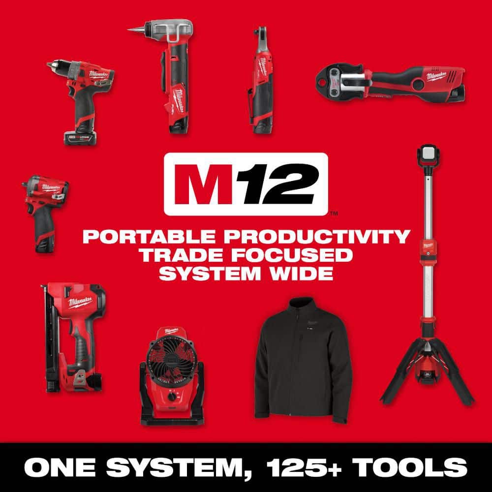 Milwaukee M12 FUEL 12V Lithium-Ion Brushless Cordless 5/8 in. SDS-Plus Rotary Hammer Drill (Tool-Only) 2508-20 Milwaukee M12 FUEL 12V Lithium-Ion Brushless Cordless 5/8 in. SDS-Plus Rotary Hammer Drill (Tool-Only) 2508-20