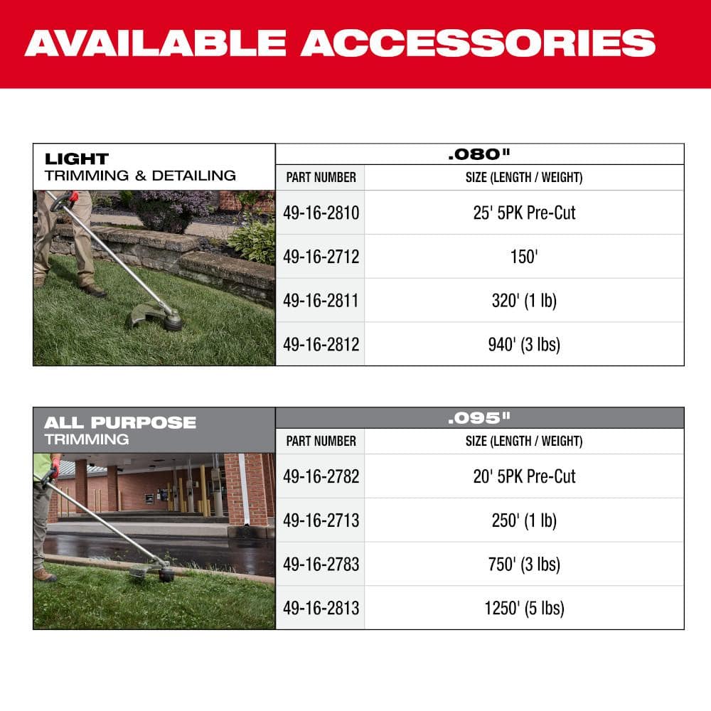 Milwaukee M18 FUEL 18V 16 in. Brushless Cordless Battery Powered String Trimmer with QUIK-LOK Attachment Capability (Tool-Only) 3016-20ST