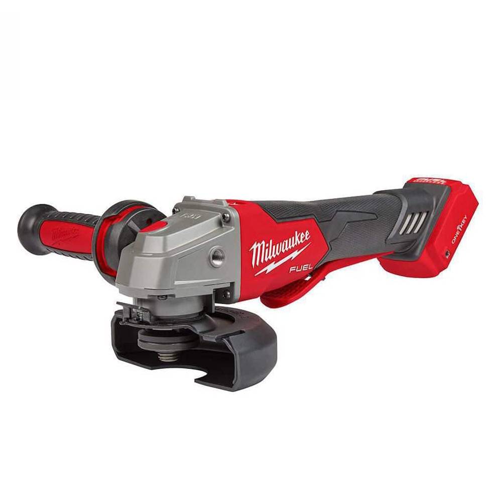 Milwaukee M18 FUEL 18V Lithium-Ion Brushless Cordless 4-1/2 in./5 in. Braking Grinder With Paddle Switch (Tool-Only) 2882-20 Milwaukee M18 FUEL 18V Lithium-Ion Brushless Cordless 4-1/2 in./5 in. Braking Grinder With Paddle Switch (Tool-Only) 2882-20