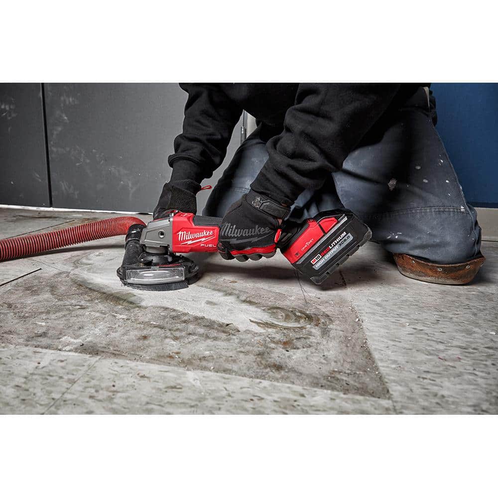 Milwaukee M18 FUEL 18V Lithium-Ion Brushless Cordless 4-1/2 in./5 in. Braking Grinder With Paddle Switch (Tool-Only) 2882-20 Milwaukee M18 FUEL 18V Lithium-Ion Brushless Cordless 4-1/2 in./5 in. Braking Grinder With Paddle Switch (Tool-Only) 2882-20