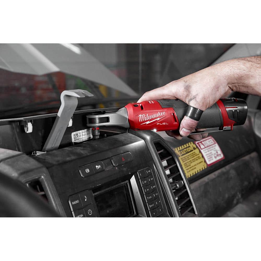 Milwaukee M12 FUEL 12V Lithium-Ion Brushless Cordless High Speed 1/4 in. Ratchet (Tool-Only) 2566-20