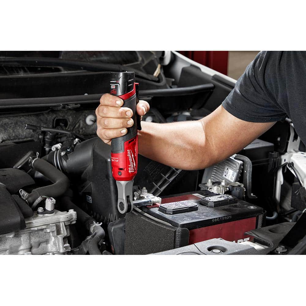 Milwaukee M12 FUEL 12V Lithium-Ion Brushless Cordless High Speed 1/4 in. Ratchet (Tool-Only) 2566-20