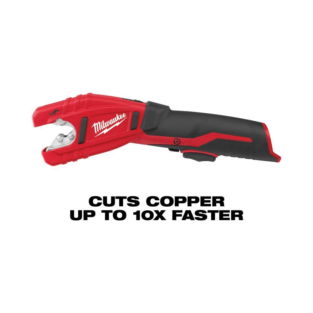 Milwaukee M12 12V Lithium-Ion Cordless Copper Tubing Cutter Kit with 1.5 Ah Battery, Charger and Hard Case 2471-21 Milwaukee M12 12V Lithium-Ion Cordless Copper Tubing Cutter Kit with 1.5 Ah Battery, Charger and Hard Case 2471-21