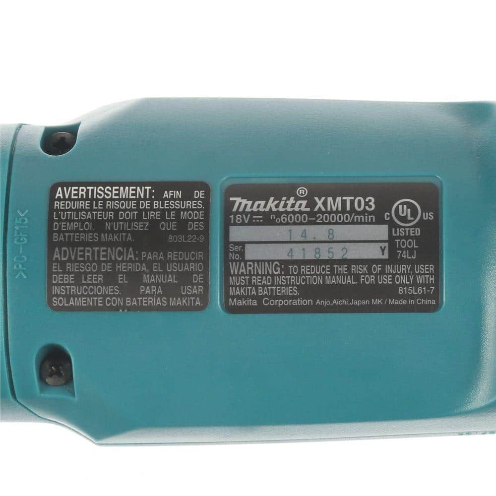 Makita 18V LXT Lithium-Ion Cordless Variable Speed Oscillating Multi-Tool (Tool-Only) With Blade and Accessory Adapters XMT03Z Makita 18V LXT Lithium-Ion Cordless Variable Speed Oscillating Multi-Tool (Tool-Only) With Blade and Accessory Adapters XMT03Z