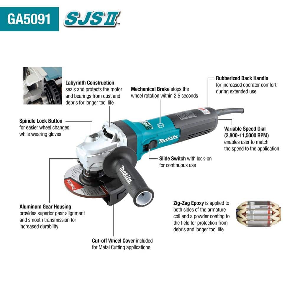 Makita 5 in. Corded Angle Grinder GA5091 Makita 5 in. Corded Angle Grinder GA5091