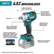 Makita 18V LXT Lithium-Ion Brushless Cordless 4-Speed 1/2 in. Impact Wrench with Detent Anvil (Tool-Only) XWT15Z Makita 18V LXT Lithium-Ion Brushless Cordless 4-Speed 1/2 in. Impact Wrench with Detent Anvil (Tool-Only) XWT15Z