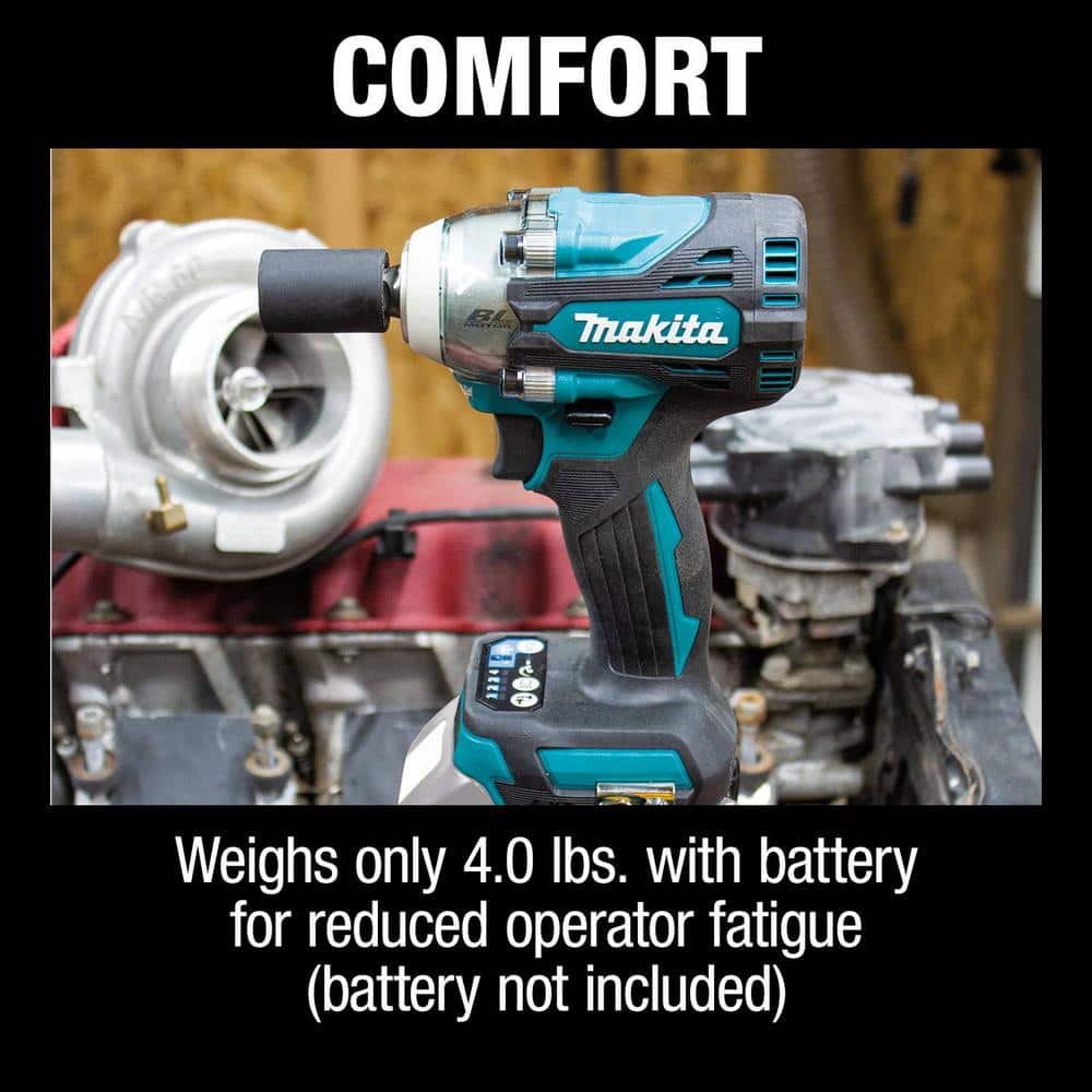 Makita 18V LXT Lithium-Ion Brushless Cordless 4-Speed 1/2 in. Impact Wrench with Detent Anvil (Tool-Only) XWT15Z Makita 18V LXT Lithium-Ion Brushless Cordless 4-Speed 1/2 in. Impact Wrench with Detent Anvil (Tool-Only) XWT15Z