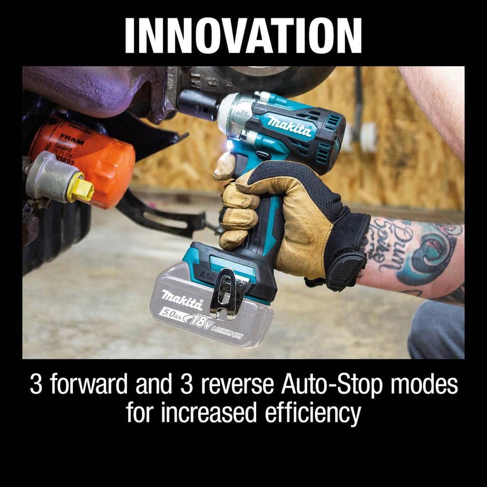 Makita 18V LXT Lithium-Ion Brushless Cordless 4-Speed 1/2 in. Impact Wrench with Detent Anvil (Tool-Only) XWT15Z Makita 18V LXT Lithium-Ion Brushless Cordless 4-Speed 1/2 in. Impact Wrench with Detent Anvil (Tool-Only) XWT15Z