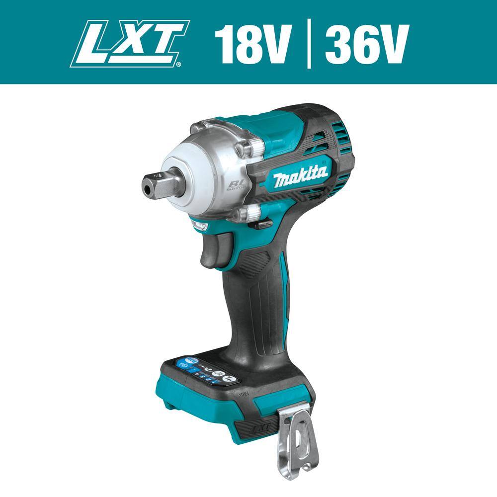 Makita 18V LXT Lithium-Ion Brushless Cordless 4-Speed 1/2 in. Impact Wrench with Detent Anvil (Tool-Only) XWT15Z Makita 18V LXT Lithium-Ion Brushless Cordless 4-Speed 1/2 in. Impact Wrench with Detent Anvil (Tool-Only) XWT15Z