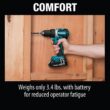 Makita 18V LXT Lithium-Ion Compact Brushless Cordless 1/2 in. Driver-Drill Kit w/ (2) Batteries (2.0Ah), Charger, Bag XFD12R