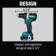Makita 18V LXT Lithium-Ion Compact Brushless Cordless 1/2 in. Driver-Drill Kit w/ (2) Batteries (2.0Ah), Charger, Bag XFD12R