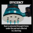 Makita 3 Amp 5 in. Corded Palm Grip Random Orbital Sander with Dust Bag, Hard Case BO5030K