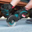Makita 7.5 Amp Corded 4-1/2 in. Easy Wheel Change Compact Angle Grinder with Grinding Wheel, Wheel Guard and Side Handle 9557NB