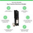 Square D Homeline 20 Amp Single-Pole Dual Function (CAFCI and GFCI) Circuit Breaker HOM120DFC