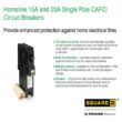 Square D Homeline 20 Amp Single-Pole Combination Arc Fault Circuit Breaker(HOM120CAFIC) HOM120CAFIC