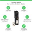 Square D Homeline 15 Amp Single-Pole Dual Function (CAFCI and GFCI) Circuit Breaker HOM115DFC