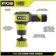RYOBI USB Lithium Compact Scrubber Kit with 2.0 Ah Battery, USB Charging Cord, and 2 in. Medium Bristle Brush FVG51K