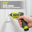 RYOBI USB Lithium Multi-Head Screwdriver Kit w/2Ah Battery, Charging Cable, 10-Piece Bit Set, Case and 3-Interchangeable Heads FVD51K