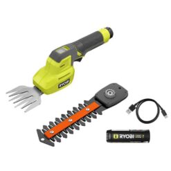 RYOBI USB Lithium Shear Shrubber Kit with 2.0 Ah USB Lithium Battery and Charging Cable FVHT51K