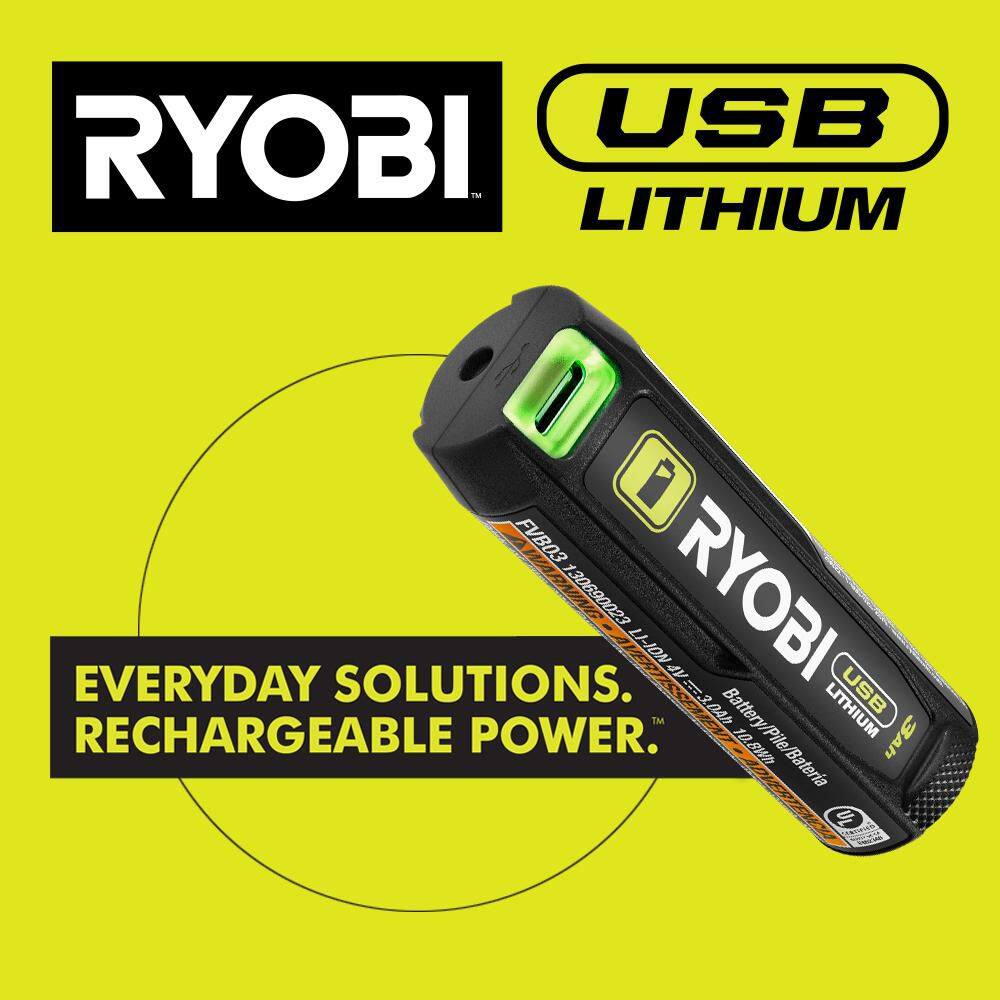 RYOBI USB Lithium Shear Shrubber Kit with 2.0 Ah USB Lithium Battery and Charging Cable FVHT51K