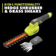 RYOBI USB Lithium Shear Shrubber Kit with 2.0 Ah USB Lithium Battery and Charging Cable FVHT51K
