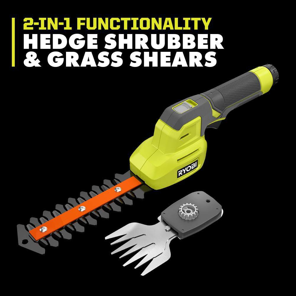 RYOBI USB Lithium Shear Shrubber Kit with 2.0 Ah USB Lithium Battery and Charging Cable FVHT51K