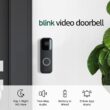 Blink Battery or Wired - Smart Wi-Fi HD Video Doorbell Camera in Black B08SG2MS3V