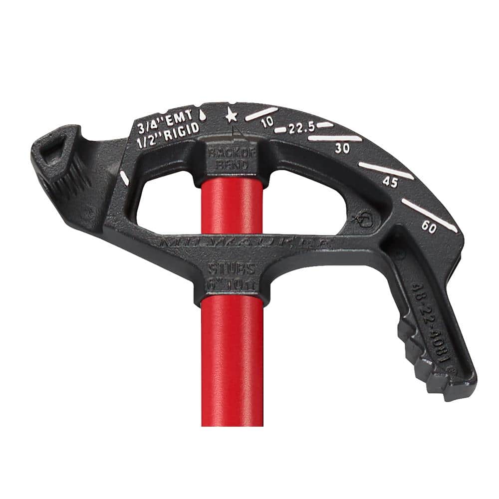 Milwaukee 3/4 in. Iron Conduit Bender and Handle with 100 ft. Polyester Fish Tape with Non-Conductive Tip 48-22-4081-48-22-4165