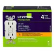 Leviton 15 Amp 125-Volt Duplex Self-Test Slim GFCI Outlet, White (4-Pack) GFNT1-4W M42-GFNT1-04W