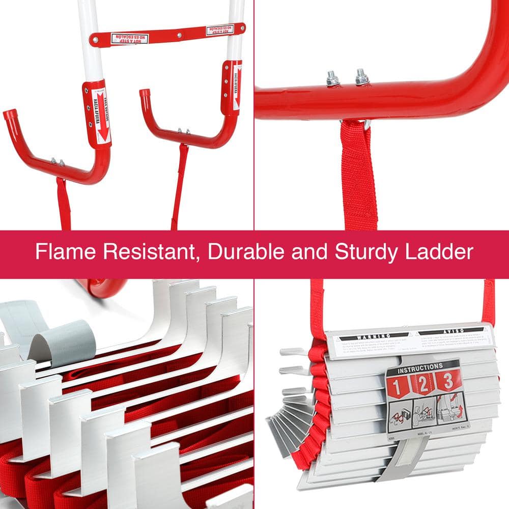 Kidde Fire Escape Ladder, 2-Story, 13 ft. Long, 1,000 lb. Load Capacity 21030942 Kidde Fire Escape Ladder, 2-Story, 13 ft. Long, 1,000 lb. Load Capacity 21030942