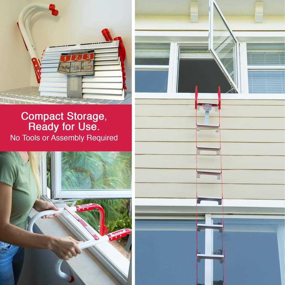 Kidde Fire Escape Ladder, 3-Story, 25 ft. Long, 1,000 lb. Load Capacity 468094 Kidde Fire Escape Ladder, 3-Story, 25 ft. Long, 1,000 lb. Load Capacity 468094