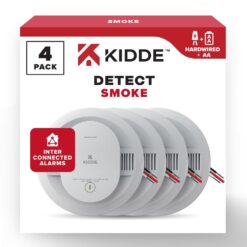 Kidde Hardwired Interconnected Smoke Detector with Photoelectric Sensor (4-Pack) 21032827