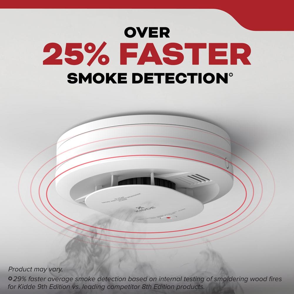 Kidde 10-Year Battery Powered Smoke Detector with Photoelectric Sensor and Voice Alerts 21033065 Kidde 10-Year Battery Powered Smoke Detector with Photoelectric Sensor and Voice Alerts 21033065 21033065