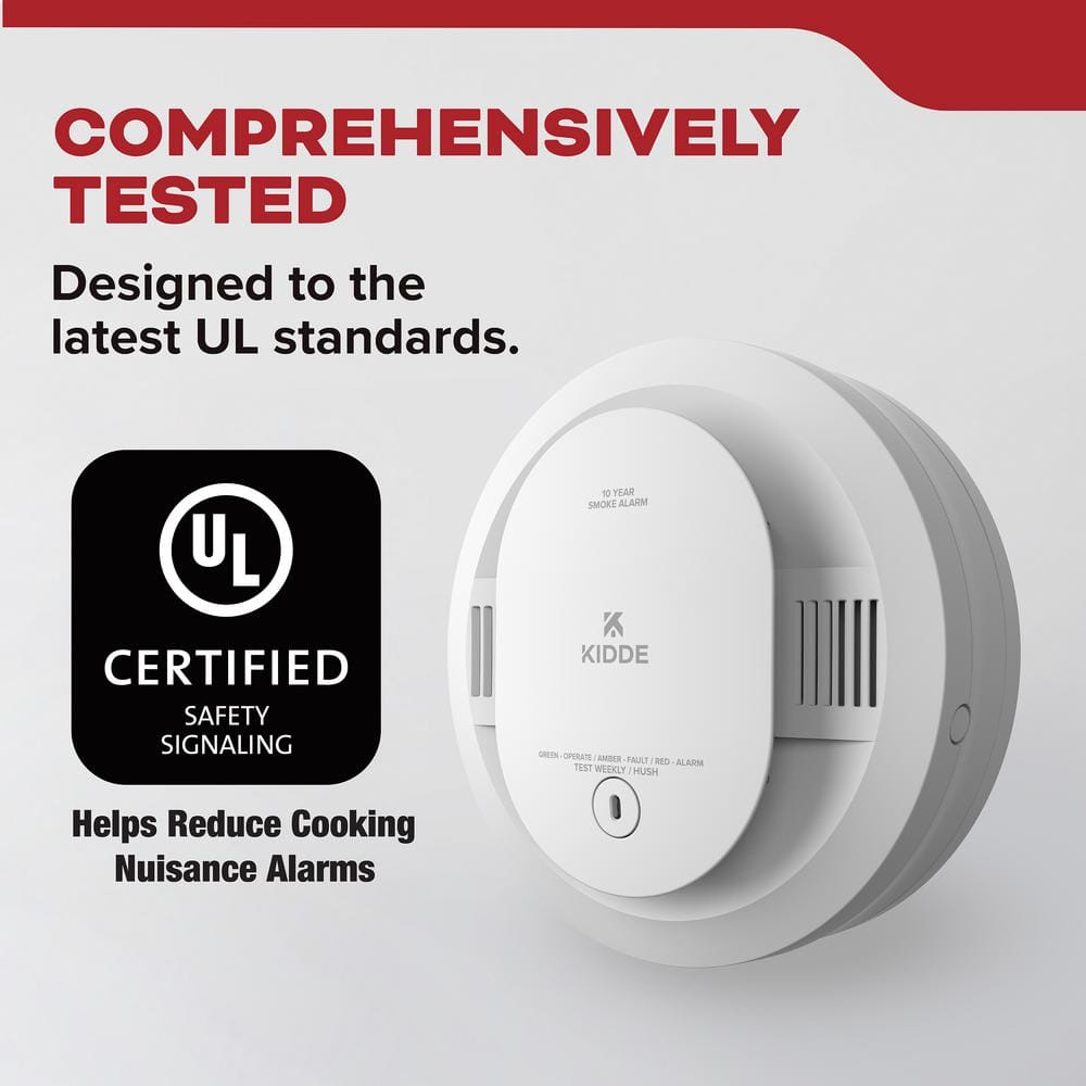 Kidde 10-Year Battery Powered Smoke Detector with Photoelectric Sensor and Voice Alerts 21033065 Kidde 10-Year Battery Powered Smoke Detector with Photoelectric Sensor and Voice Alerts 21033065 21033065