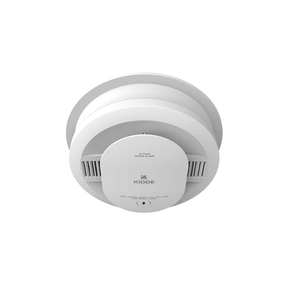 Kidde Hardwired Smoke Detector with 10-Year Battery Backup, Voice Alerts, Interconnectable and LED Warning Lights 21033154 Kidde Hardwired Smoke Detector with 10-Year Battery Backup, Voice Alerts, Interconnectable and LED Warning Lights 21033154 21033154