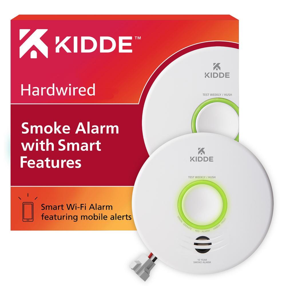 Kidde Smart Hardwired Wi-Fi Enabled Smoke Detector with Photoelectric Sensor and Voice Alerts 21032064 Kidde Smart Hardwired Wi-Fi Enabled Smoke Detector with Photoelectric Sensor and Voice Alerts 21032064 21032064