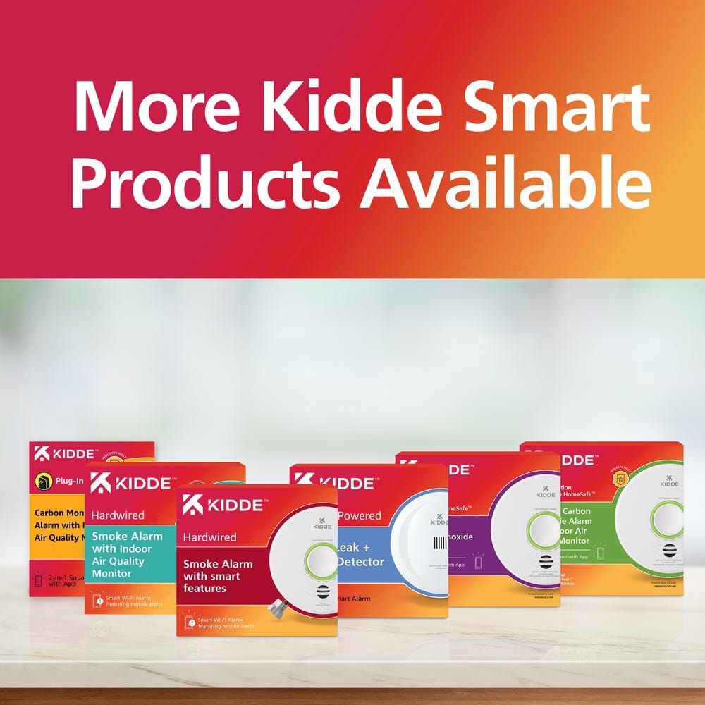 Kidde Smart Hardwired Wi-Fi Enabled Smoke Detector with Photoelectric Sensor and Voice Alerts 21032064 Kidde Smart Hardwired Wi-Fi Enabled Smoke Detector with Photoelectric Sensor and Voice Alerts 21032064 21032064