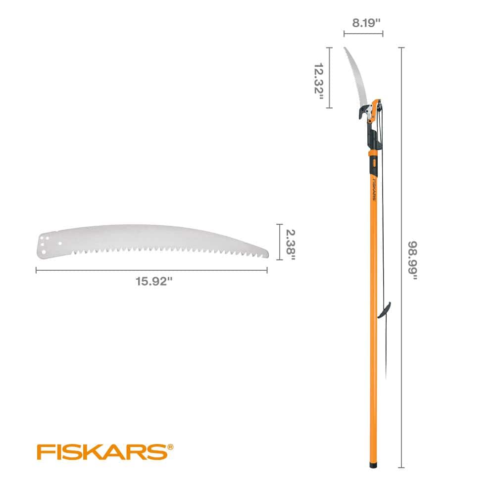 Fiskars 15 in. Steel Blade Tree Pruner and 8.5 in. Pruning Shears (2-Piece) 1076079 Fiskars 15 in. Steel Blade Tree Pruner and 8.5 in. Pruning Shears (2-Piece) 1076079