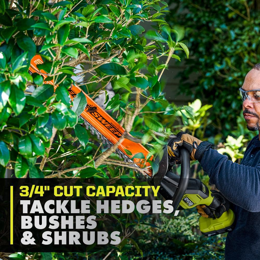 RYOBI ONE+ HP 18V Brushless 24 in. Cordless Battery Hedge Trimmer (Tool Only) PBLHG01B RYOBI ONE+ HP 18V Brushless 24 in. Cordless Battery Hedge Trimmer (Tool Only) PBLHG01B