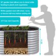 Sunnydaze Decor 62.5-in W x 32-in L x 32-in H Elevated Silver Galvanized Metal Raised Garden Bed