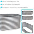 Sunnydaze Decor 62.5-in W x 32-in L x 32-in H Elevated Silver Galvanized Metal Raised Garden Bed