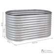 Sunnydaze Decor 62.5-in W x 32-in L x 32-in H Elevated Silver Galvanized Metal Raised Garden Bed