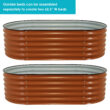 Sunnydaze Decor 62.5-in W x 32-in L x 32-in H Elevated Brown Galvanized Metal Raised Garden Bed