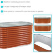 Sunnydaze Decor 62.5-in W x 32-in L x 32-in H Elevated Brown Galvanized Metal Raised Garden Bed