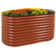 Sunnydaze Decor 62.5-in W x 32-in L x 32-in H Elevated Brown Galvanized Metal Raised Garden Bed