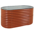 Sunnydaze Decor 62.5-in W x 32-in L x 32-in H Elevated Brown Galvanized Metal Raised Garden Bed