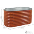 Sunnydaze Decor 62.5-in W x 32-in L x 32-in H Elevated Brown Galvanized Metal Raised Garden Bed